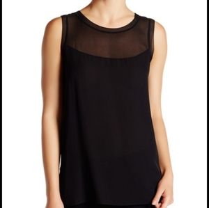 VINCE Silk Muscle Tee + Velvet Mesh  Bralette